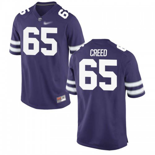 Harrison Creed Kansas State Wildcats Men's Jersey - #65 NCAA Purple Game