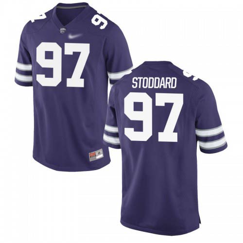 Logan Stoddard Kansas State Wildcats Men's Jersey - #97 NCAA Purple Game
