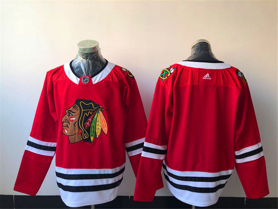 Mens Chicago Blackhawks Blank Fanatics Home Red Team Jersey