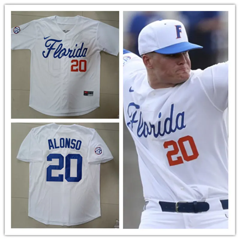 Florida Gators #20 Pete Alonso Nike 2020 White College Baseball  Limited Jersey