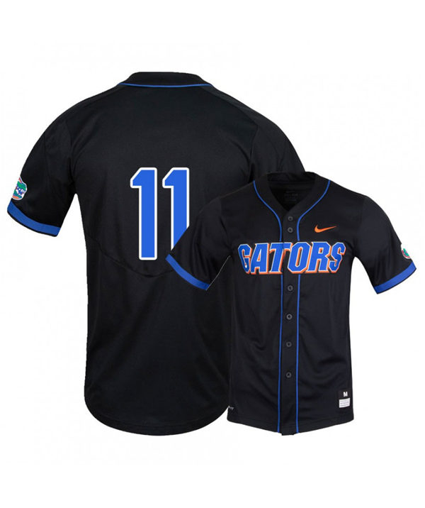 Mens Florida Gators #11 Nathan Hickey Nike Black College Baseball Game Jersey