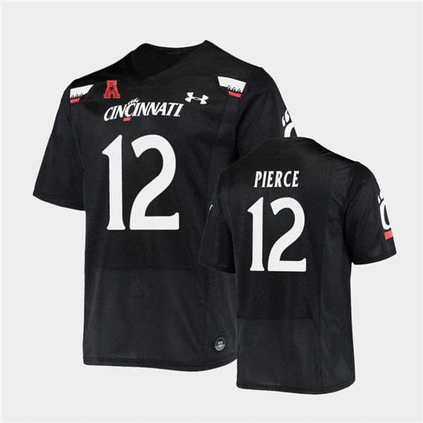 Mens Cincinnati Bearcats #12 Alec Pierce Black 2021 College Football Game Jersey