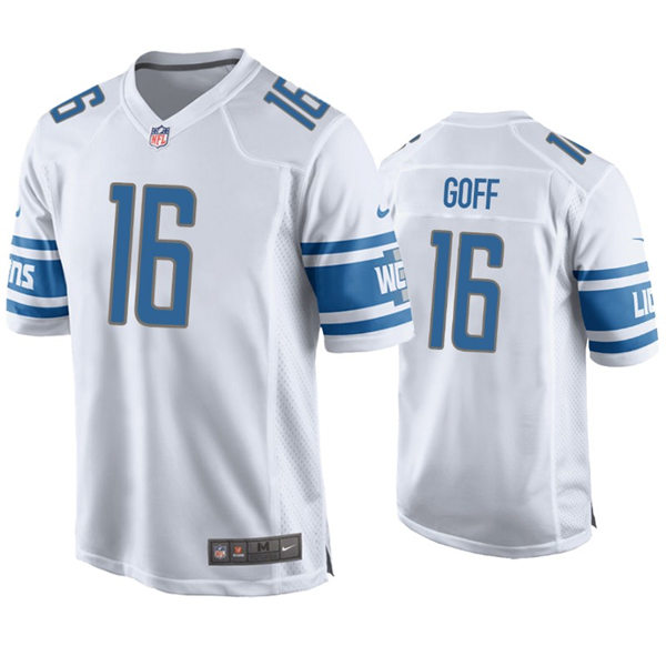 Youth Detroit Lions #16 Jared Goff Nike White Limited Jersey