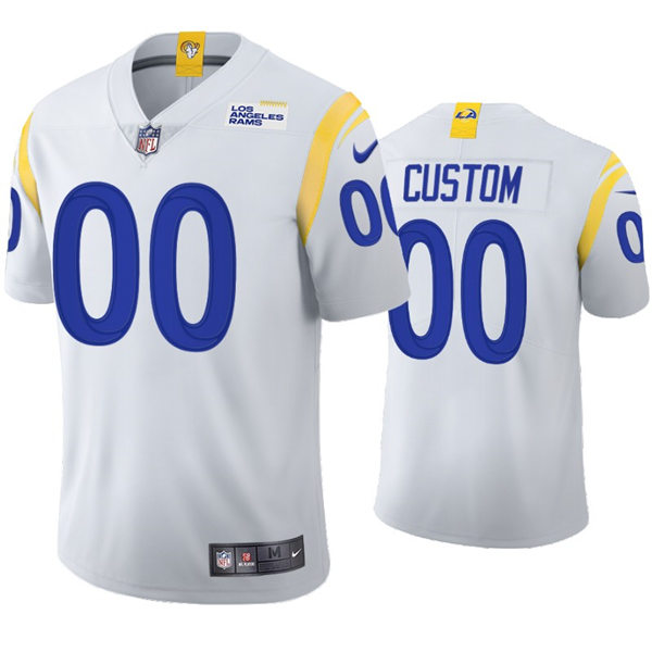 Los Angeles Rams Custom Nike Whie Away Vapor Untouchable Limited Jersey
