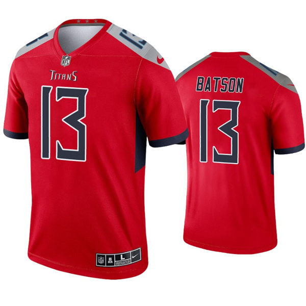 Mens Tennessee Titans #13 Cameron Batson Nike Red Inverted Legend Jersey