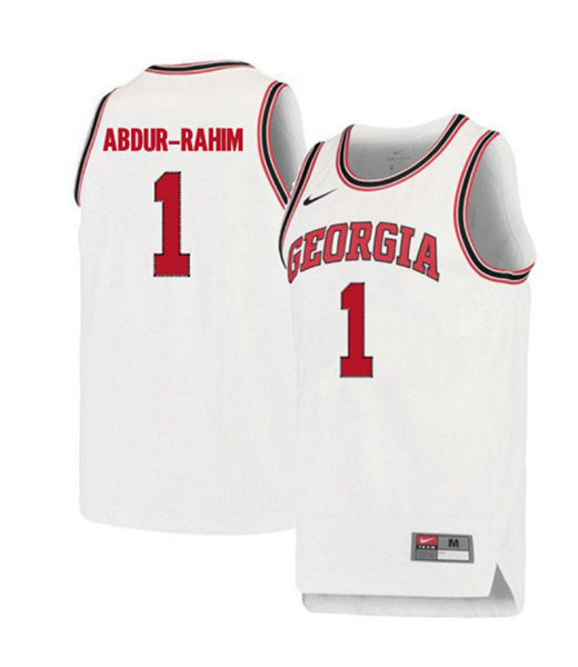 Mens Youth Georgia Bulldogs #1 Jabri Abdur-Rahim Nike White Retro Basketball Jersey
