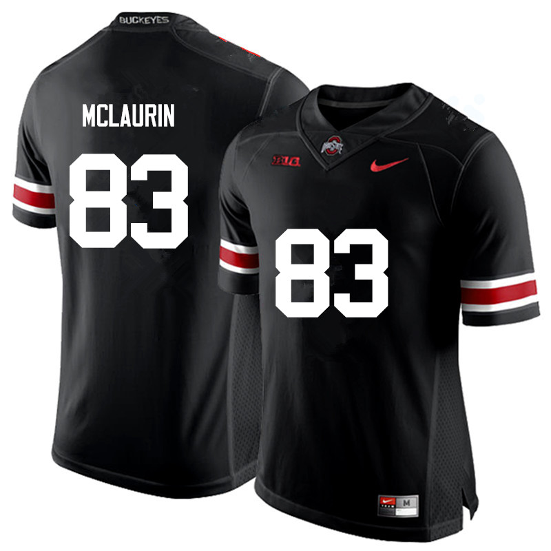 Mens #83 Terry McLaurin Ohio State Buckeyes Stitched Nike Blackout College Football Game Jersey S-3XL