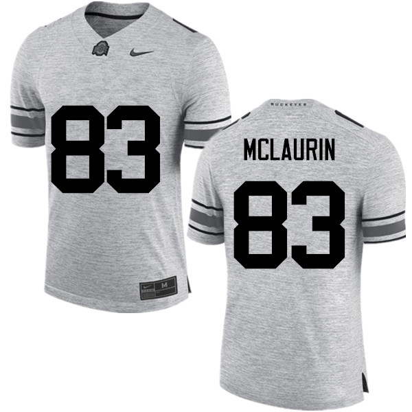 Mens #83 Terry McLaurin Ohio State Buckeyes Stitched Nike Gray College Football Game Jersey S-3XL