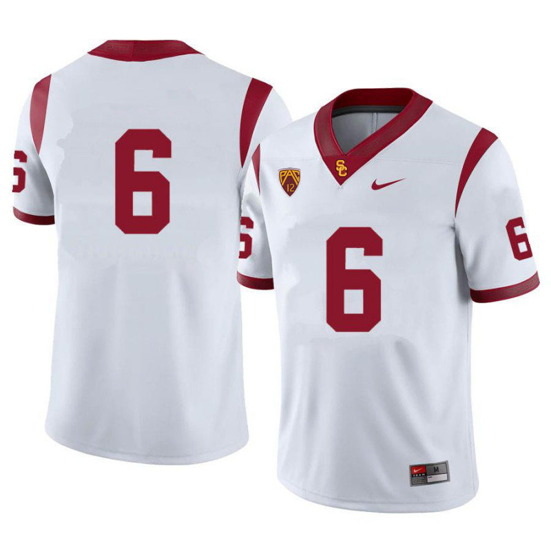 Mens USC Trojans #6 Vavae Malepeai Nike White Without Name College Football Game Jersey Mens USC Trojans #6 Vavae Malepeai Nike White Without Name College Football Game Jersey