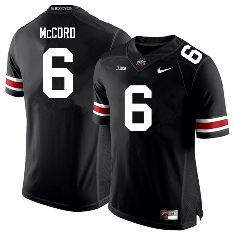 Mens #6 Kyle McCord Ohio State Buckeyes Stitched Nike Black White College Football Game Jersey S-3XL  