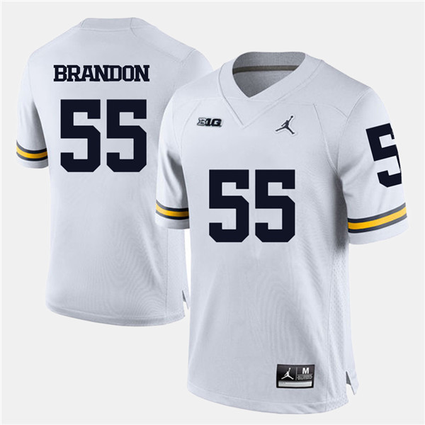 Men Michigan Wolverines #55 Brandon Graham White Jordan Brand College Football Game Jersey Men Michigan Wolverines #55 Brandon Graham White Jordan Brand College Football Game Jersey
