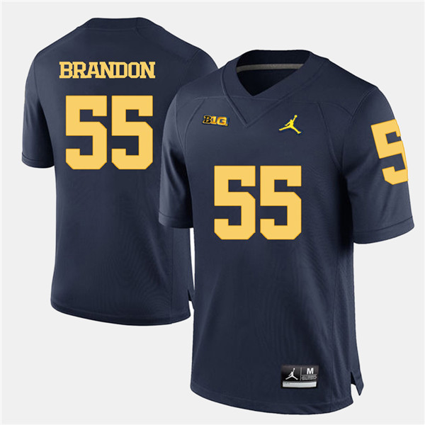 Men Michigan Wolverines #55 Brandon Graham Navy Jordan Brand College Football Game Jersey Men Michigan Wolverines #55 Brandon Graham Navy Jordan Brand College Football Game Jersey
