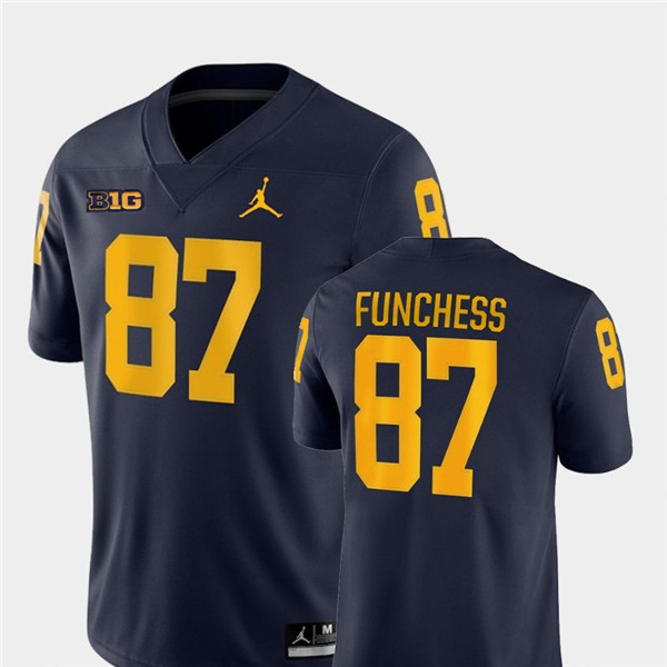Men Michigan Wolverines #87 Devin Funchess Navy Jordan Brand College Football Game Jersey Men Michigan Wolverines #87 Devin Funchess Navy Jordan Brand College Football Game Jersey