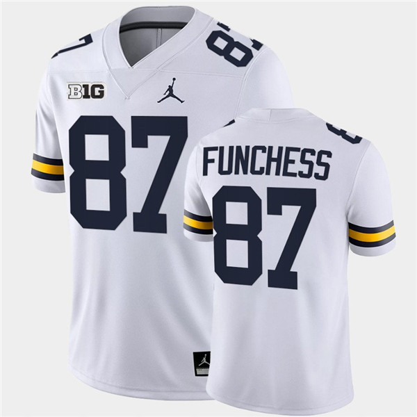 Men Michigan Wolverines #87 Devin Funchess White Jordan Brand College Football Game Jersey Men Michigan Wolverines #87 Devin Funchess White Jordan Brand College Football Game Jersey