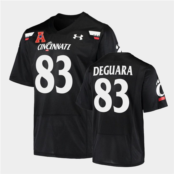 Mens Cincinnati Bearcats #83 Josiah Deguara Under Armour Black College Football Game Jersey