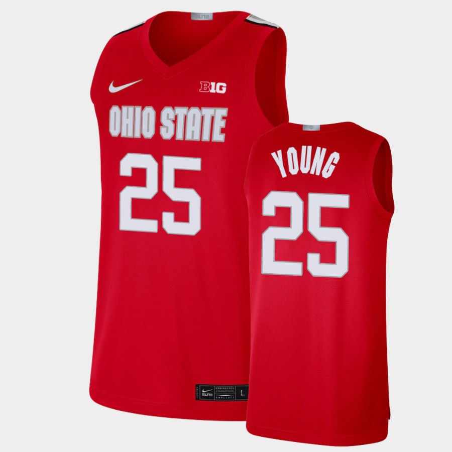 Men's #25 Kyle Young Ohio State Buckeyes Nike Alumni Limited Scarlet Stitched College Basketball Jersey