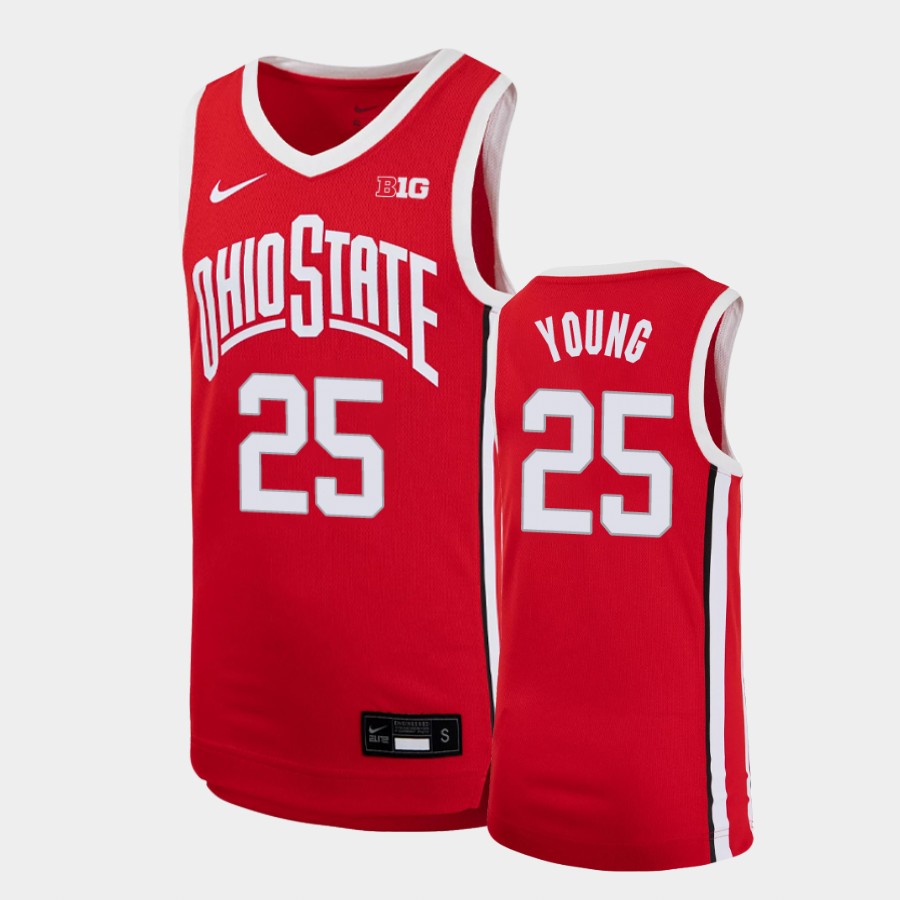 Youth's #25 Kyle Young Ohio State Buckeyes Nike Scarlet Stitched College Basketball Jersey
