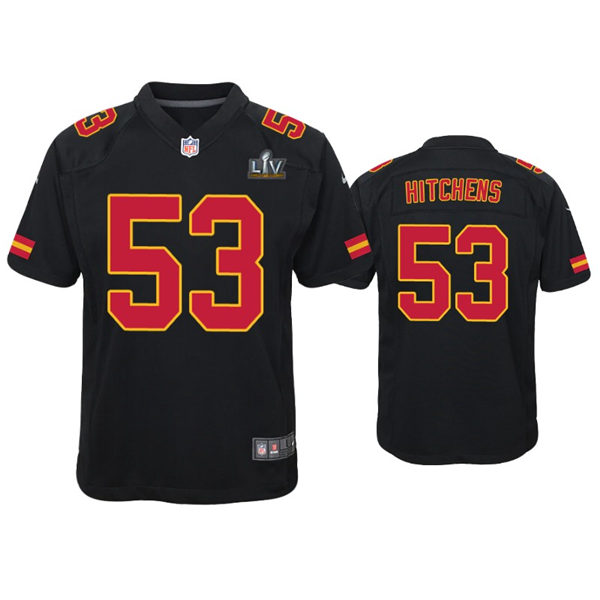 Youth Kansas City Chiefs #53 Anthony Hitchens Nike Black Game Fashion Jersey