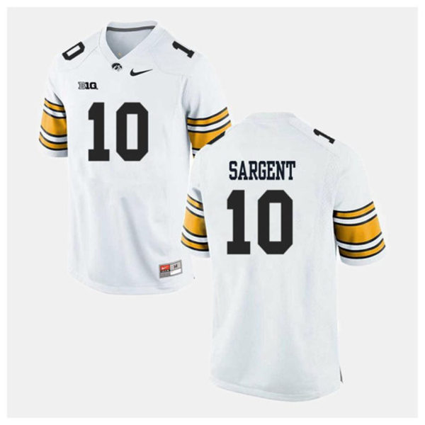Mens Iowa Hawkeyes #10 Mekhi Sargent Nike White College Football Game Jersey