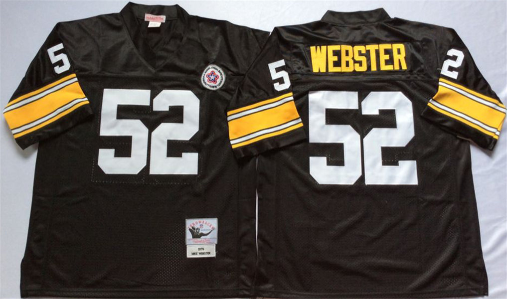 Men's Pittsburgh Steelers #52 Mike Webster 1979 Black Throwback Jersey