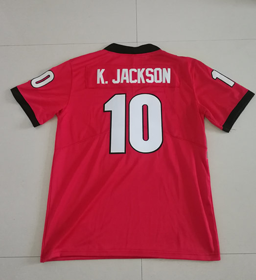 Men's Georgia Bulldogs #10 Kearis Jackson Nike Red Football Jersey Men's Georgia Bulldogs #10 Kearis Jackson Nike Red Football Jersey