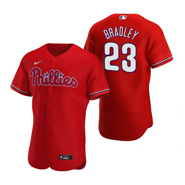 Men's Philadelphia Phillies #23 Archie Bradley Nike Red Authentic Alternate Jersey