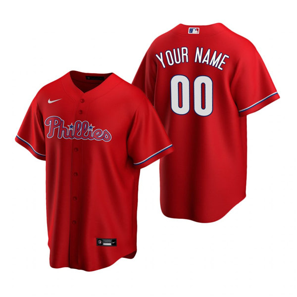 Philadelphia Phillies Custom Nike Red Alternate Limited Jersey