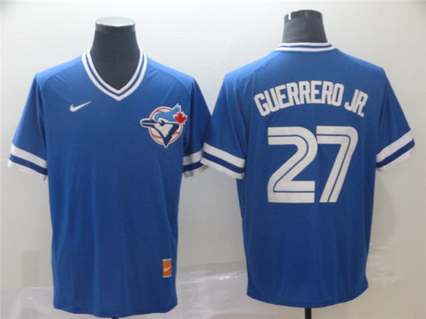 Men's Toronto Blue Jays #27 Vladimir Guerrero Jr. Nike Royal Pullover Cooperstown Collection Jersey