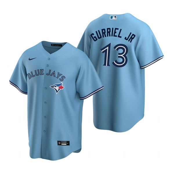 Men's Toronto Blue Jays #13 Lourdes Gurriel Jr. Nike Powder Blue Alternate Cool Base Jersey