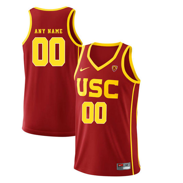  USC Trojans Custom Nike PAC12 Cardinal Basketball Jersey