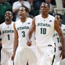 Michigan State Spartans Custom Full White Basketball Jersey