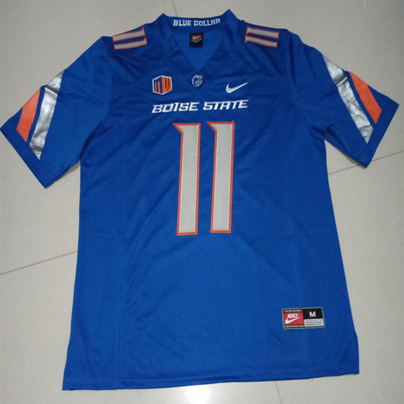 Men's Boise State Broncos #11 Kellen Moore Nike Royal College Football Jersey 