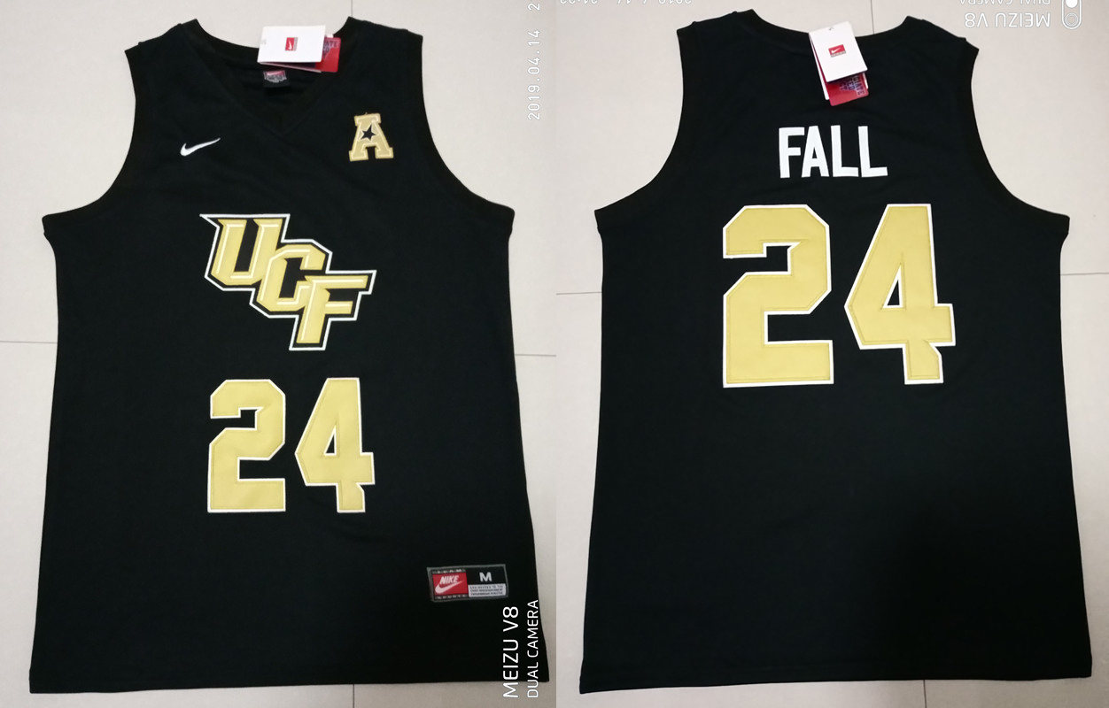 Men's UCF Knights #24 Tacko Fall  Nike Full Black College Football Jersey