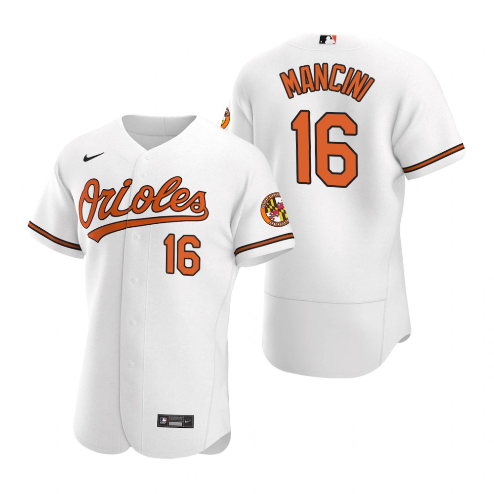 Men's Baltimore Orioles #16 Trey Mancini Nike Home White Flexbase Jersey