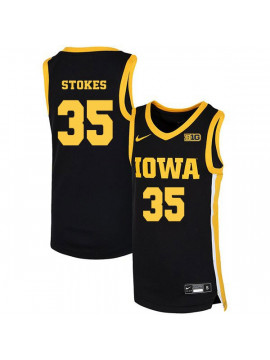 Men's Iowa Hawkeyes #35 Darius Stokes Nike 2020 Black Alumni College Basketball Jersey