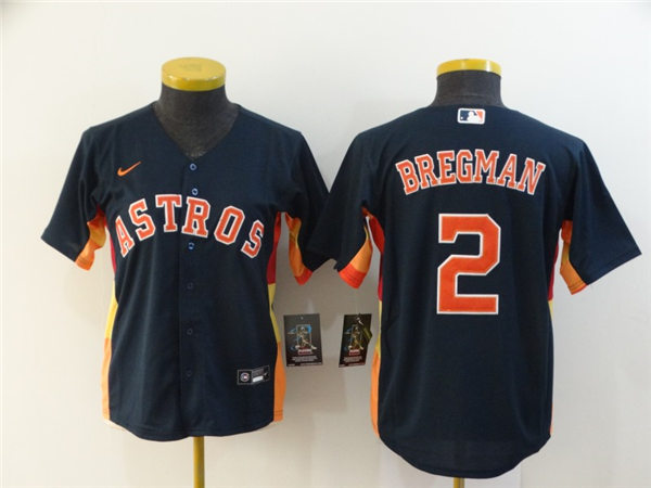 Youth Houston Astros #2 Alex Bregman Nike Navy Jersey