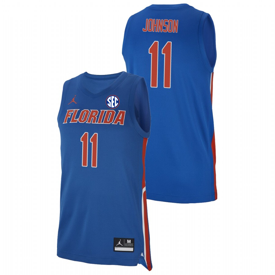 Men's Florida Gators #11 Royal Keyontae Johnson 2020 Royal Jordan College Basketball Jersey