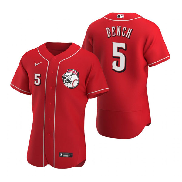 Men's Cincinnati Reds Retired Player #5 Johnny BenchNike Scarlet Alternate Logo Flex Base Jersey