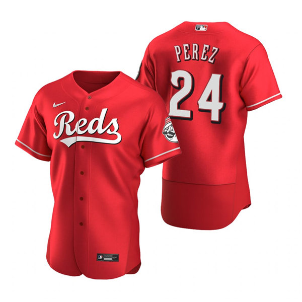 Men's Cincinnati Reds Retired Player #24 Tony Perez Nike Scarlet Alternate Reds Flex Base Player Jersey