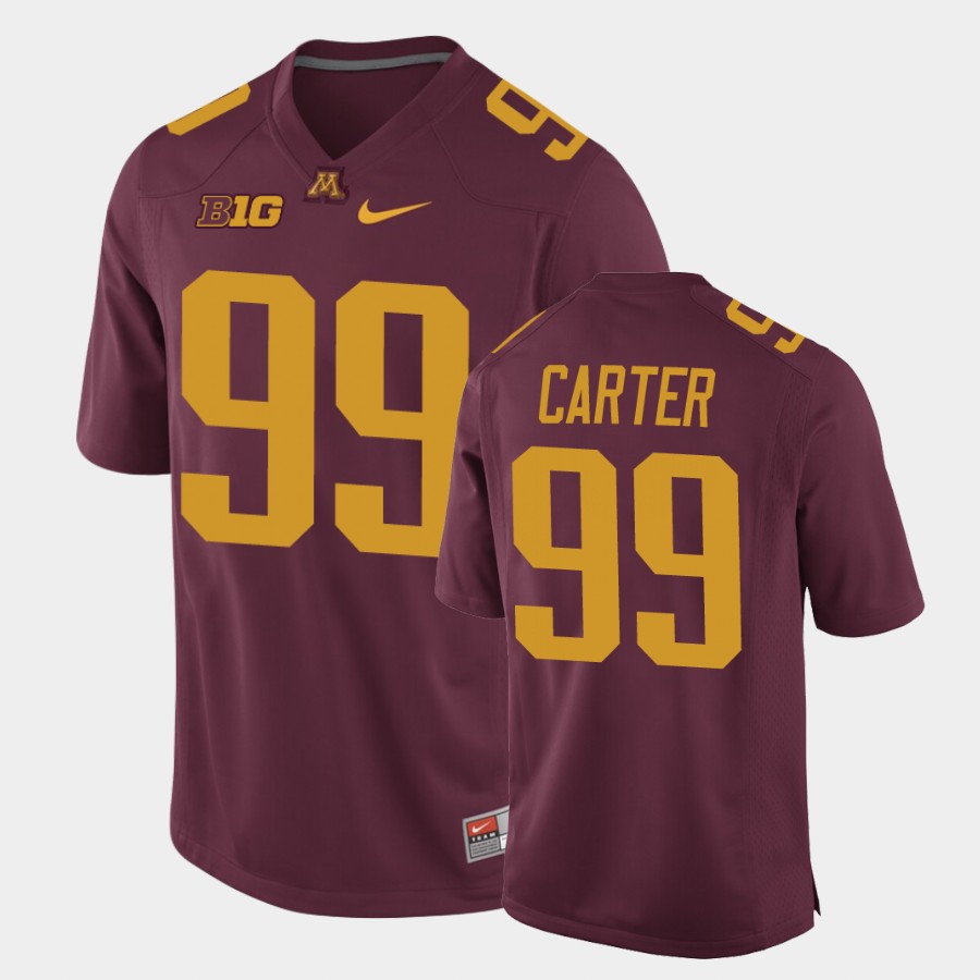 Men's Minnesota Golden Gophers #99 DeAngelo Carter Nike Maroon College Football Jersey