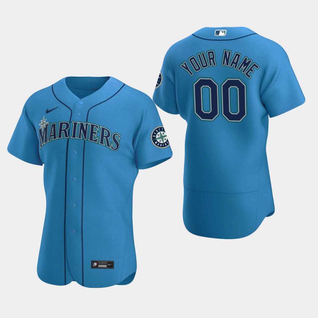 Seattle Mariners Custom Nike Royal Alternate Limited Jersey