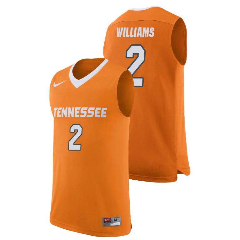 Men's Tennessee Volunteers #2 Grant Williams Nike 2015-18 Orange Basketball Jersey