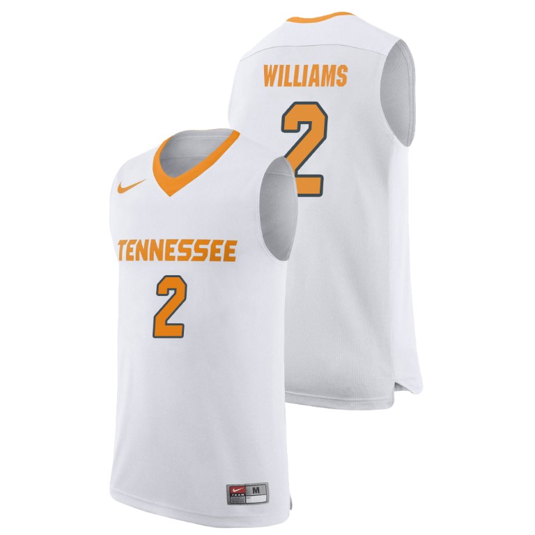 Men's Tennessee Volunteers #2 Grant Williams Nike 2015-18 White Basketball Jersey