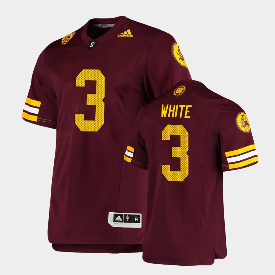 Men's Arizona State Sun Devils #3 Rachaad White Adidas Maroon Retro 1975 Throwback Football Jersey