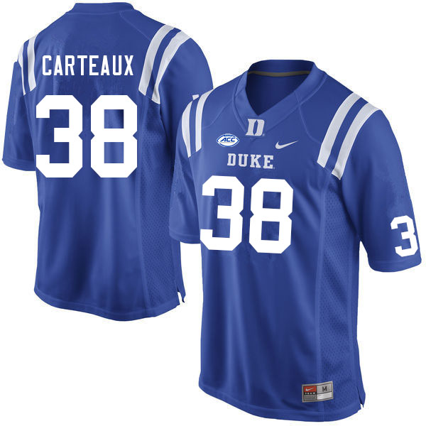 Mens Duke Blue Devils #38 Cole Carteaux Nike Royal College Football Jersey