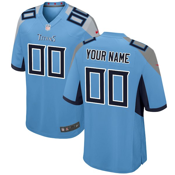 Tennessee Titans Custom  Nike 2025 Light Blue Alternate Vapor Limited Jersey