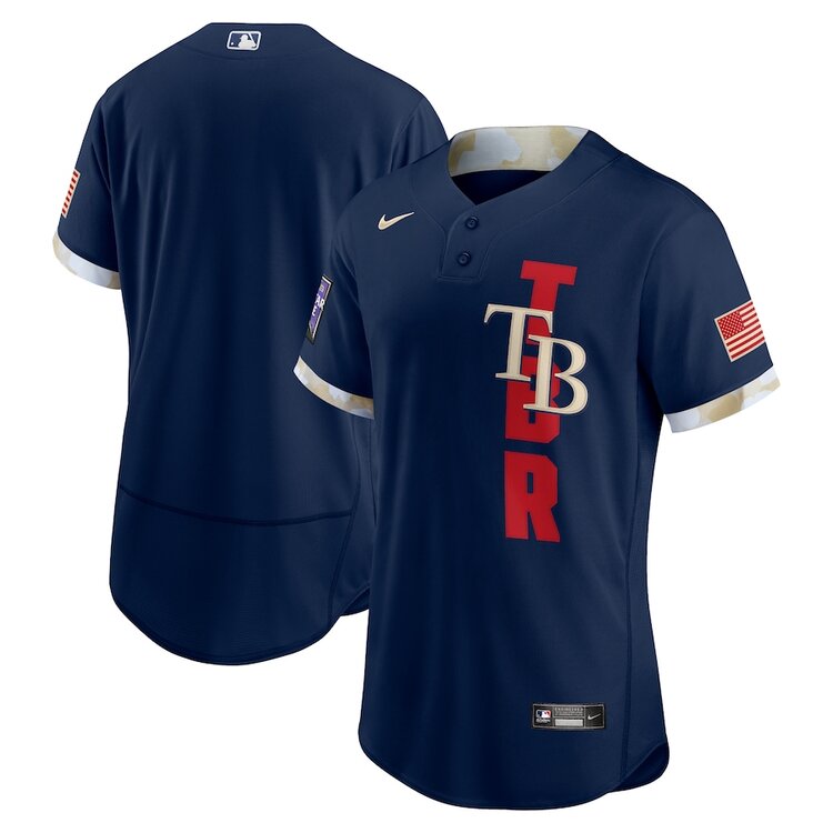 Mens Tampa Bay Rays Stitched Nike Navy 2021 MLB All-Star Game American League Jersey