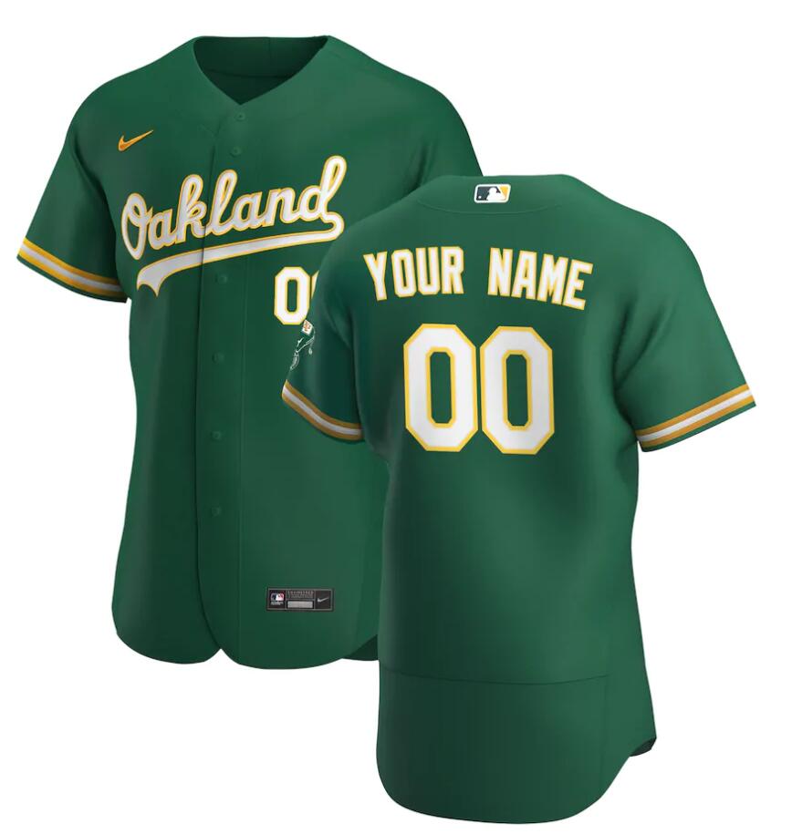 Oakland Athletics Custom 2024 Nike Kelly Green FlexBase Jersey