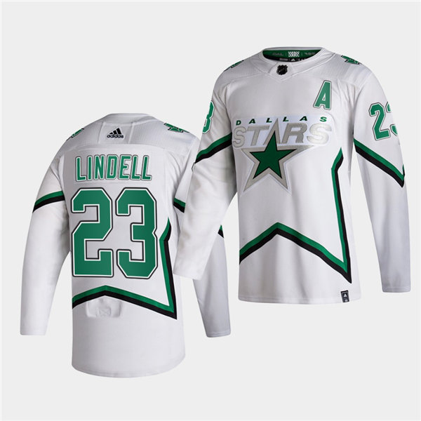 Youth Dallas Stars #23 Esa Lindell Adidas 2021 Reverse Retro Jersey