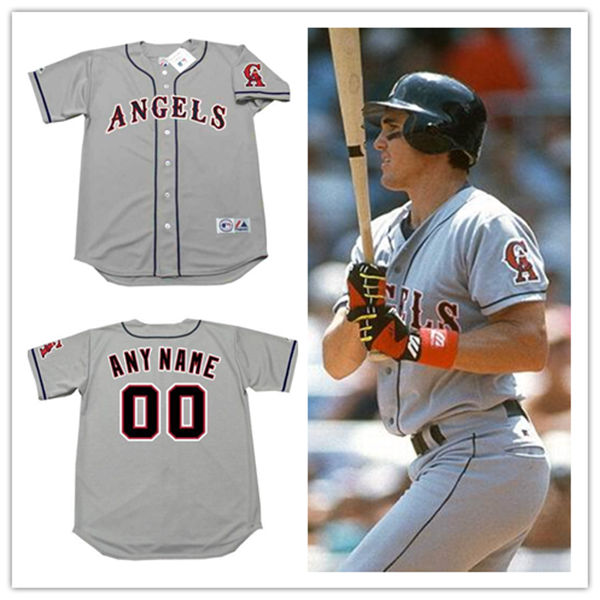 California Angels Custom 1990s Grey Throwback Jersey